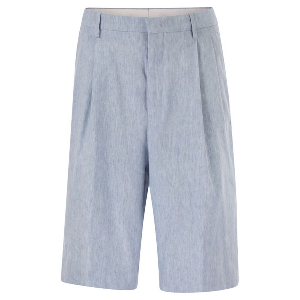 Tagliatore Women Effie - Tailored Linen And Cotton Stretch Bermuda Shorts